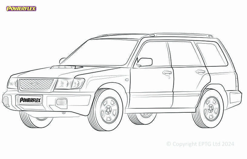 Carica immagine in Galleria Viewer, Schema boccole Powerflex Subaru Forester SF (1997-2002)

