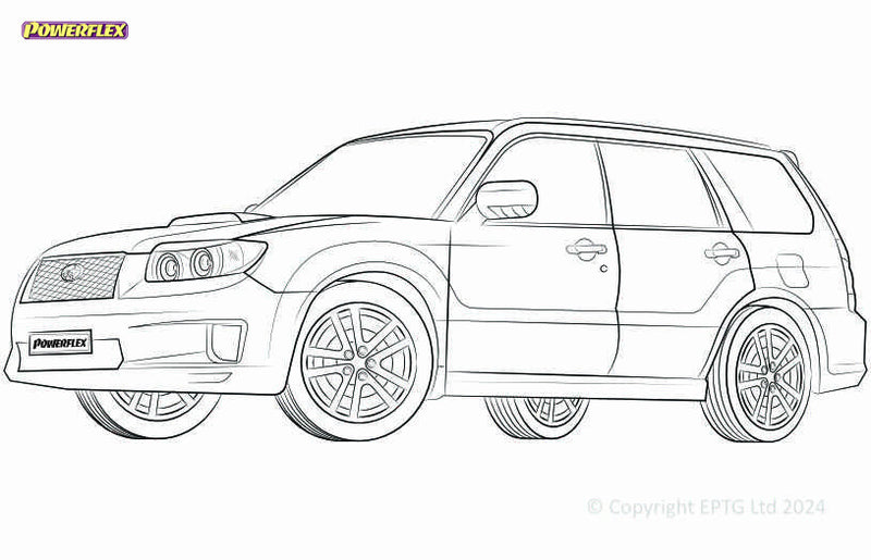 Carica immagine in Galleria Viewer, Schema boccole Powerflex Subaru Forester SG (2002-2008)

