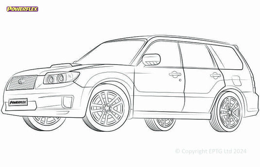Schema boccole Powerflex Subaru Forester SG (2002-2008)