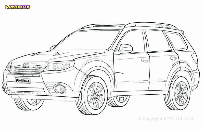 Carica immagine in Galleria Viewer, Schema boccole Powerflex Subaru Forester SH (2009-2013)
