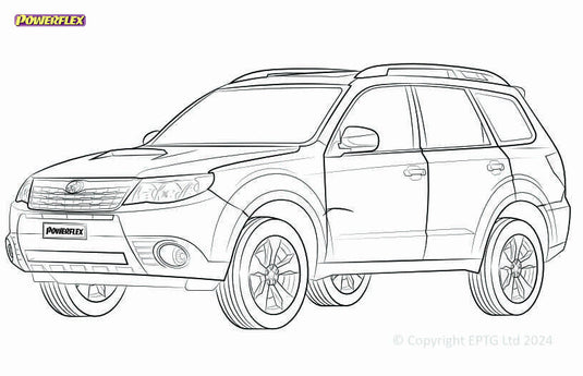 Schema boccole Powerflex Subaru Forester SH (2009-2013)