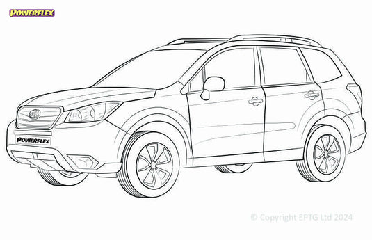 Schema boccole Powerflex Subaru Forester SJ (2012-2018)