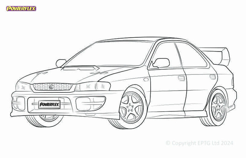 Carica immagine in Galleria Viewer, Silent block Powerflex Subaru Impreza Turbo inc. WRX &amp; STi GC,GF (1993 - 2000)
