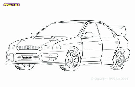 Silent block Powerflex Subaru Impreza Turbo inc. WRX & STi GC,GF (1993 - 2000)