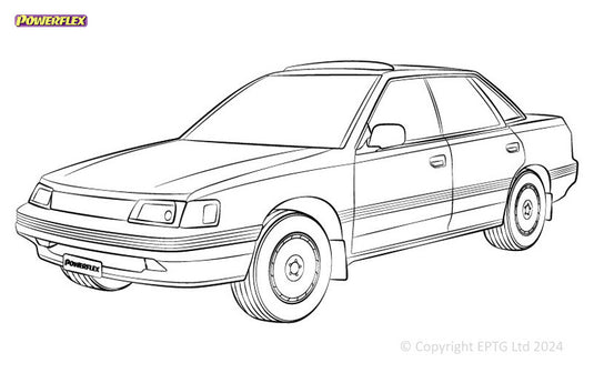 Schema boccole Powerflex Subaru Legacy BC, BF, BJ (1989-1993)