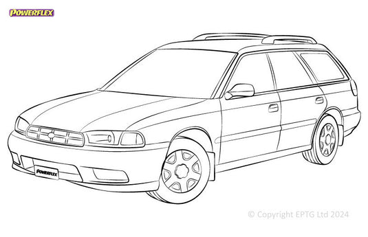 Schema boccole Powerflex Subaru Legacy BD, BG (1993-1999)
