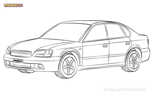 Schema boccole Powerflex Subaru Legacy BE, BH (1998-2003)
