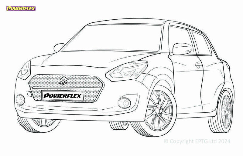 Carica immagine in Galleria Viewer, Silent block Powerflex Suzuki Swift MK4 A2L sauf Sport (2017-)
