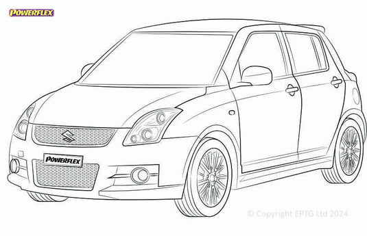 Schema boccole Powerflex Suzuki Swift Sport MK2 (ZC31S) (2006-2010)
