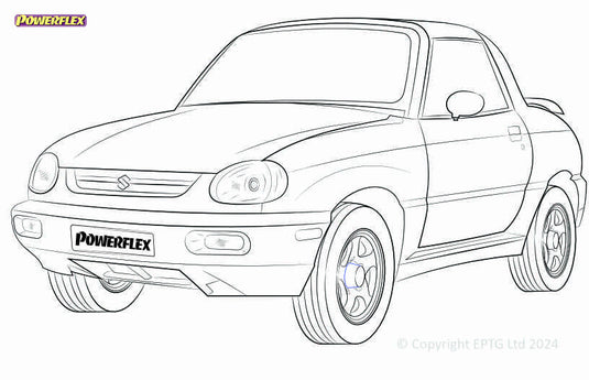 Schema boccole Powerflex Suzuki X90 (1996-1998)