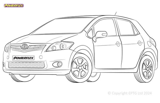 Schema boccole Powerflex Toyota Auris (2007-2011)