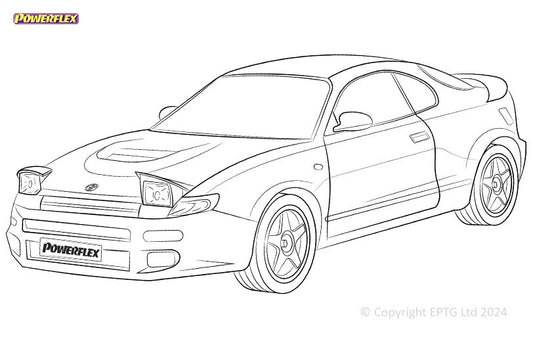Schema boccole Powerflex Toyota Celica (1986-1999)