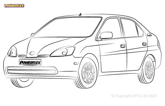 Schema boccole Powerflex Toyota Prius (2001-2009)