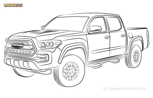 Schema boccole Powerflex Toyota Tacoma Mk2 (2004-2015)