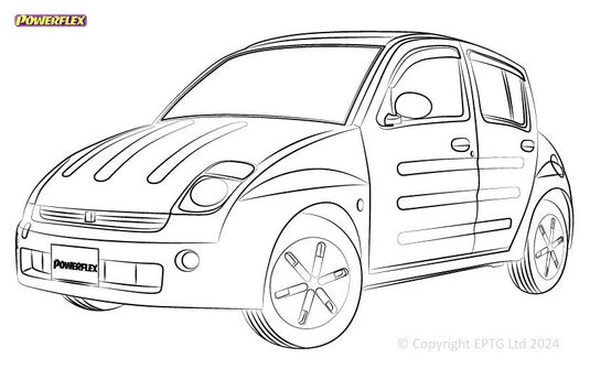 Schema boccole Powerflex Toyota WiLL Vi (2001-2002)