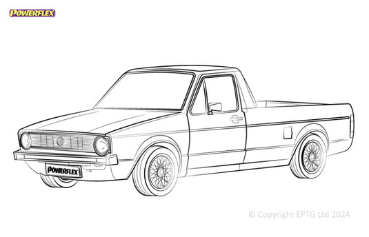 Silent block Powerflex Volkswagen Caddy Mk1 Type 14 (1985-1996)