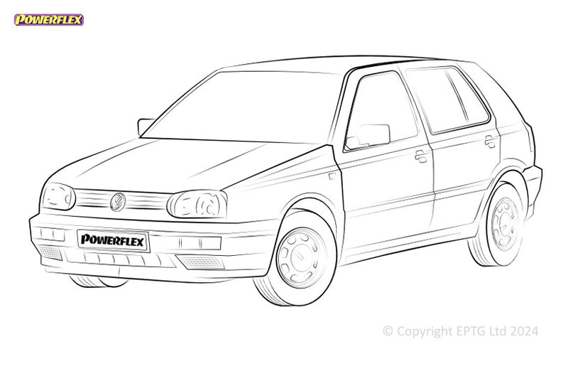 Carica immagine in Galleria Viewer, Silent block Powerflex Volkswagen Golf MK3 2WD (1992 - 1998)
