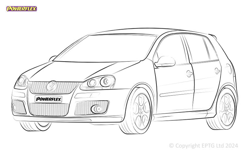 Carica immagine in Galleria Viewer, Silent block Powerflex Volkswagen Golf Mk5 GTI &amp; R32 (2003-2009)

