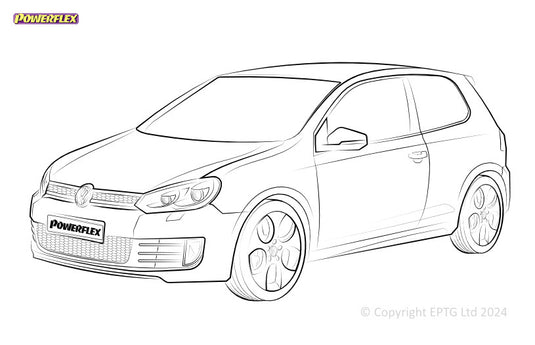 Silent block Powerflex Volkswagen Golf MK6 inc R 5K (2009-2012)