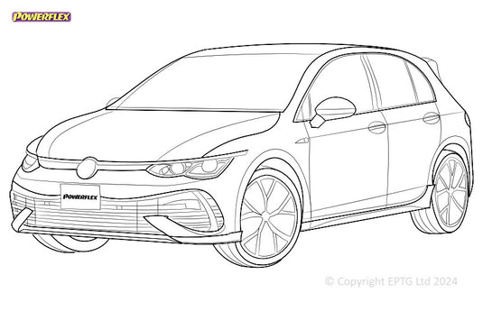 Silent block Powerflex Volkswagen Golf R MK8 4WD (2020 -)