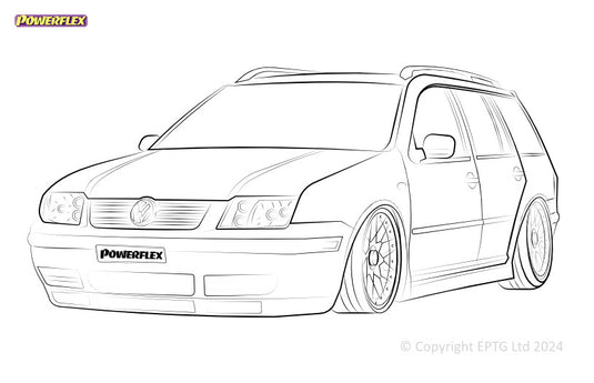 Silent block Powerflex Volkswagen Jetta MK4 A4 4Motion (1999-2005)