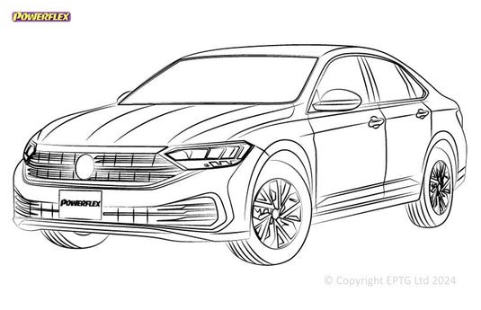 Silent block Powerflex Volkswagen Jetta MK7 A7 simple braccio (2018-)