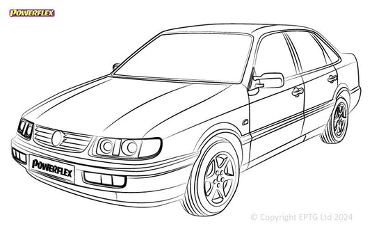 Schema boccole Powerflex Volkswagen Passat B3/B4 Syncro 4WD (1988-1996)