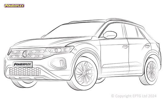 Silent block Powerflex Volkswagen T-Roc FWD simple braccio (2018-)