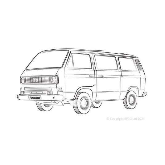 Silent block Powerflex Volkswagen T25/T3 Type 2 (Vanagon) (1979 - 1992) modèles essence (1979-1992)
