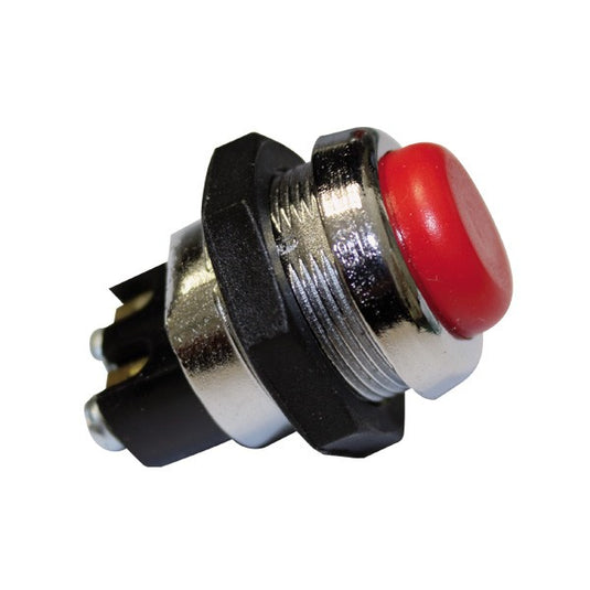 Bottone / Interruttore Pulsante Metallici Rosso