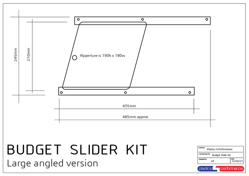 Carica immagine in Galleria Viewer, Kit Finestrino Laterale Scorrevole Budget P4P in Policarbonato
