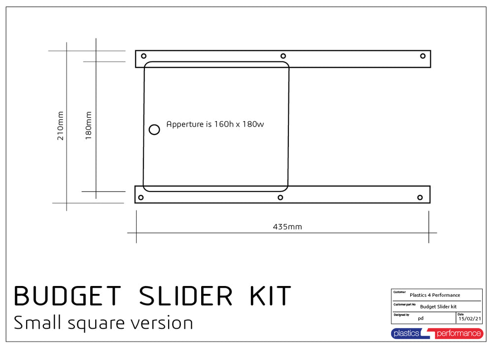 Kit Finestrino Laterale Scorrevole Budget P4P in Policarbonato