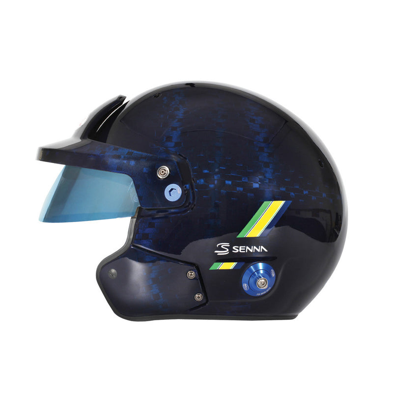 Carica immagine in Galleria Viewer, Casco BELL MAG-10 Carbon AYRTON SENNA Hans FIA8859-2024/SA2020
