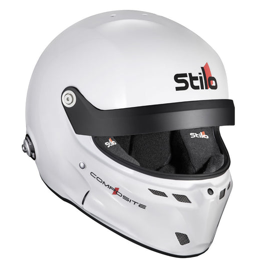 Casco Stilo ST6 GT Turismo Composite bianco/nero - Snell SA2020 FIA 8859-24 Hans FIA8858-10