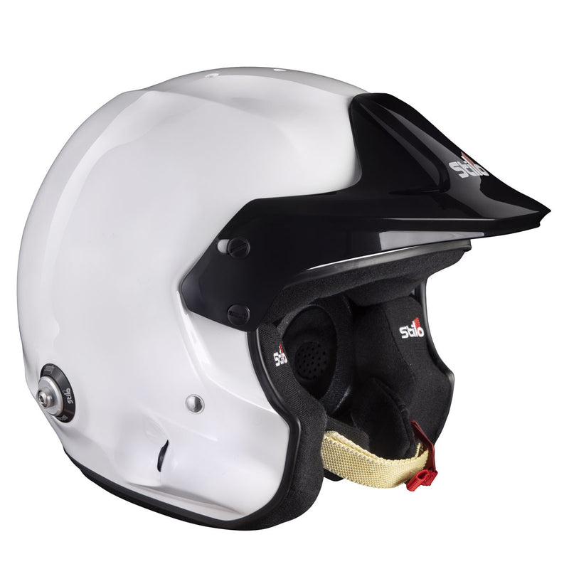 Carica immagine in Galleria Viewer, Casco Stilo Venti4 Trophy Jet Composite - Snell SA2025 FIA 8859-2024 Bianco/Interiore Nero
