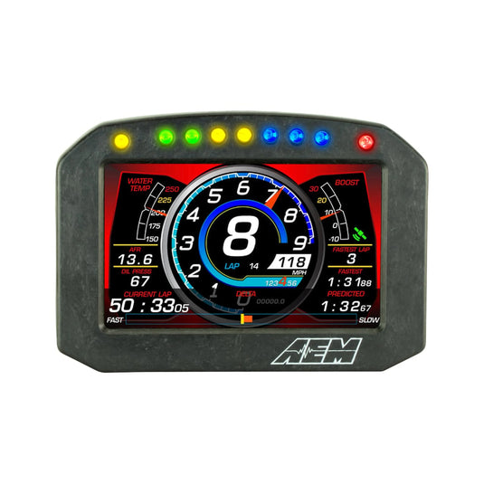 Display Data Logger AEM CD-5FLG Carbonio con GPS