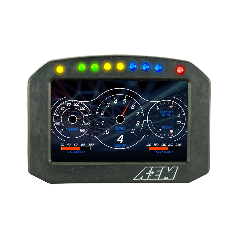 Display Data Logger AEM CD-5FLG Carbonio con GPS