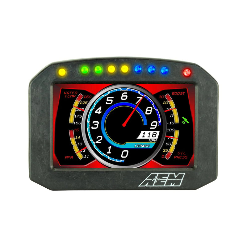 Carica immagine in Galleria Viewer, Display Data Logger AEM CD-5FLG Carbonio con GPS
