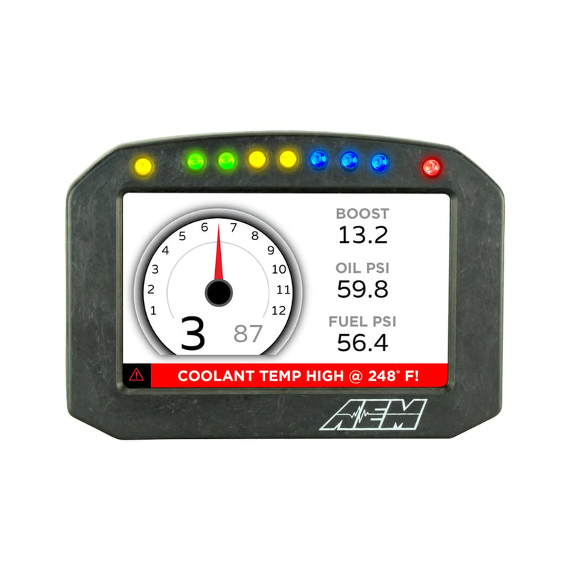 Carica immagine in Galleria Viewer, Display Data Logger AEM CD-5FLG Carbonio con GPS
