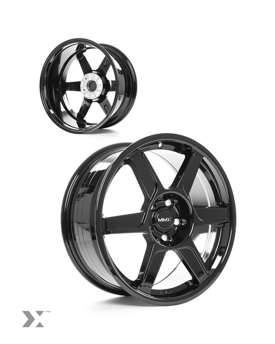 Cerchi in lega MMX neri 18x8 ET44 5x112 66,6 - Serie Mini Fxx