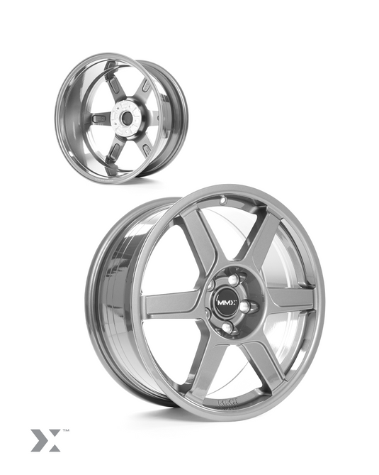 Cerchi in lega MMX grigio argento 18x8 ET44 5x112 66,6 - Serie Mini Fxx