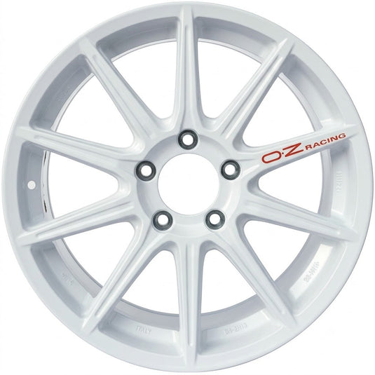 Cerchio OZ Racing Rally Tarmac 18x8 Bianco Racing per Skoda Fabia RS Rally2