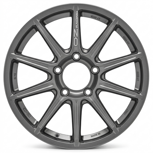 Cerchio OZ Racing Rally Tarmac 18x8 Grigio Grafite Opaco per Toyota Yaris GR Rally2