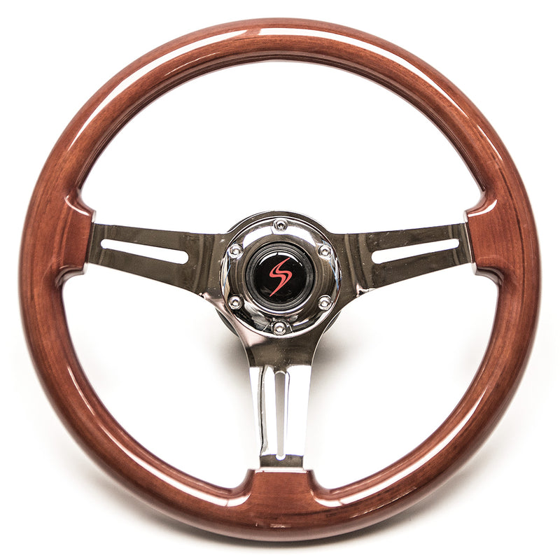 Carica immagine in Galleria Viewer, Volante in Legno, Razze Cromate
