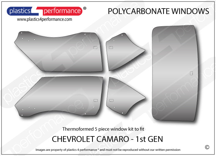 Vetri in Policarbonato per Chevrolet Camaro 1ª Gen.