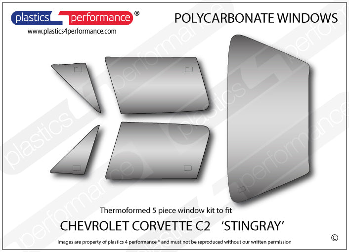 Carica immagine in Galleria Viewer, Vetri in Policarbonato per Chevrolet Corvette C2 Stingray
