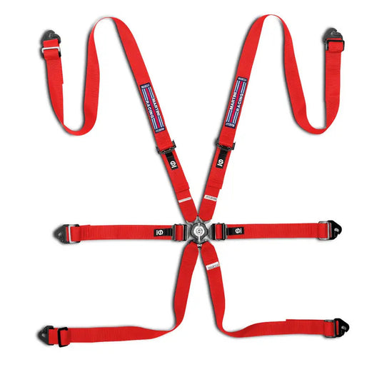 Cintura 6 punti Sparco Martini Racing Competition H-2 Pull Down FIA