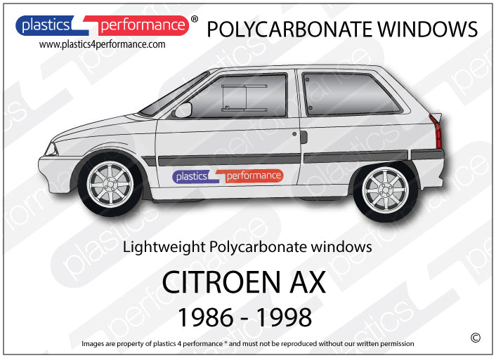 Carica immagine in Galleria Viewer, Vetri in Policarbonato per Citroen AX
