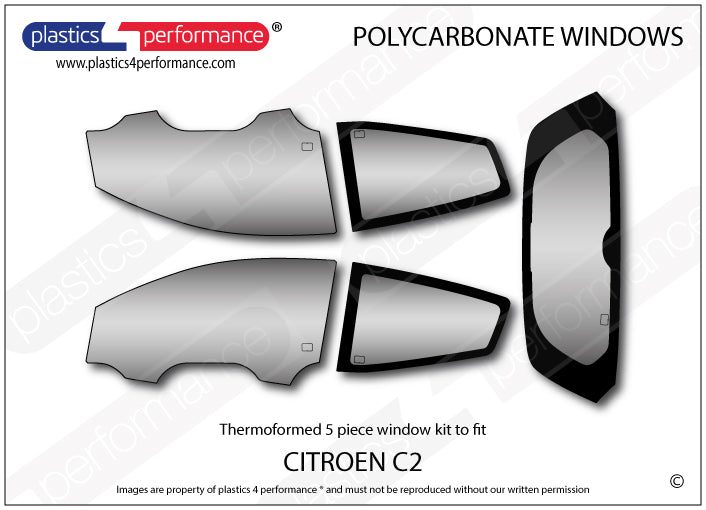 Vetri in Policarbonato per Citroen C2