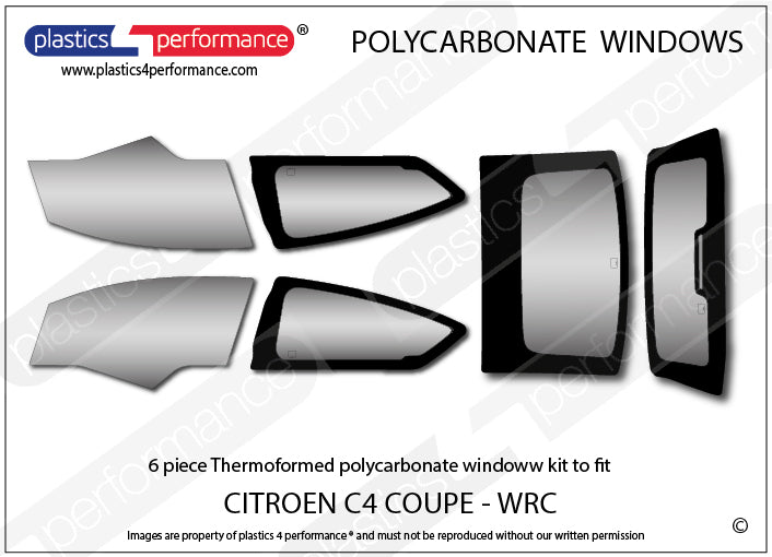 Vetri in Policarbonato per Citroen C4 Coupé
